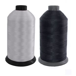 涤纶高强线黑白1KG公斤大卷210D/2股-210D/36股涤纶长丝线吨袋