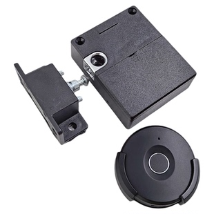 免打孔柜子抽屉指纹锁玻璃柜鞋柜衣柜储物柜单双开门智能无线感应