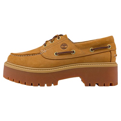 添柏岚女鞋三眼船鞋厚底增高