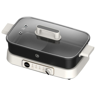 利仁电火锅分体式鸳鸯锅7L加深大容量电锅电炒锅电煮锅火锅电煎锅