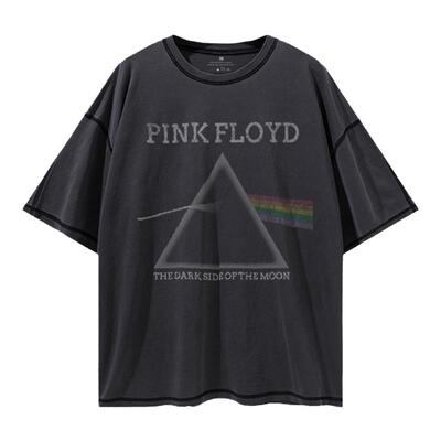 PINKFLOYD水洗做旧摇滚风短袖T恤