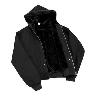 美式cleanfit座山雕棉服外套男款冬季羊羔毛复古连帽帆布水洗夹克