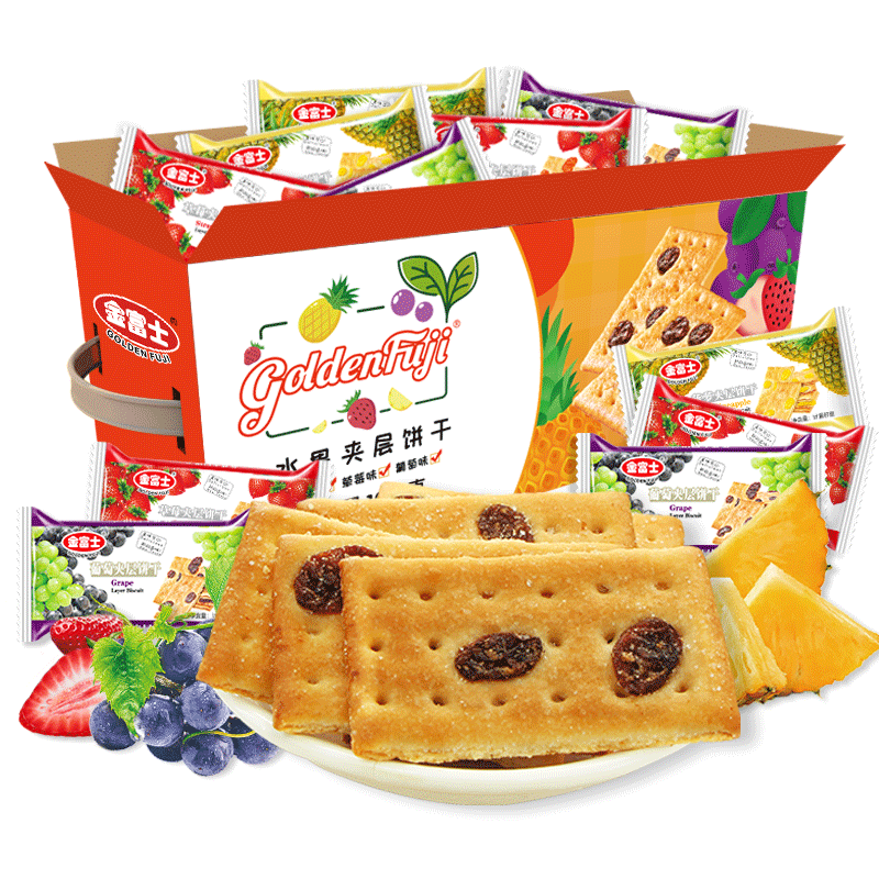 金富士夹层饼干1500g