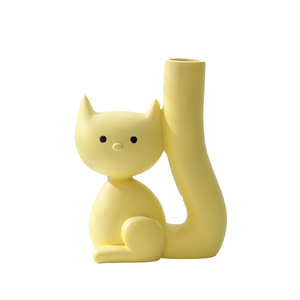 花瓶笨鸟创意可爱猫咪花瓶