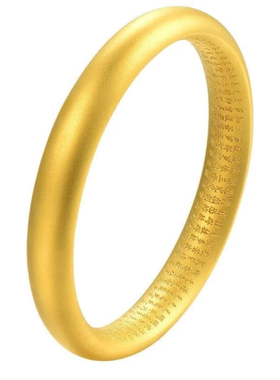 不掉色古法传承心经手镯女越南沙金实心仿真黄金色素圈镯子