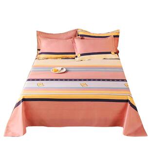 加厚床单单件纯棉100全棉春秋季学生宿舍单人床垫被单枕套三件套