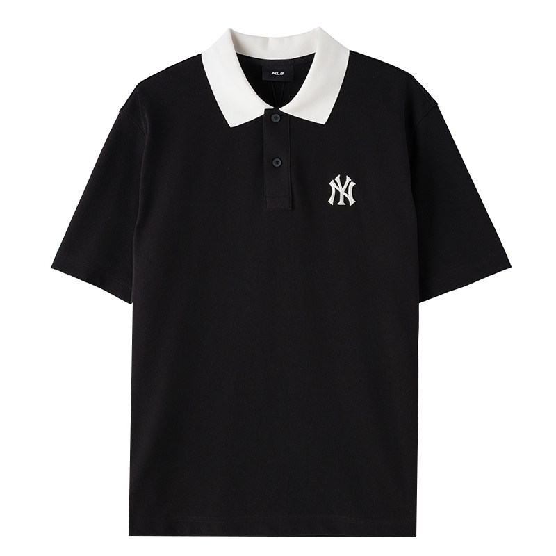 MLB情侣T恤男女装翻领POLO衫短袖