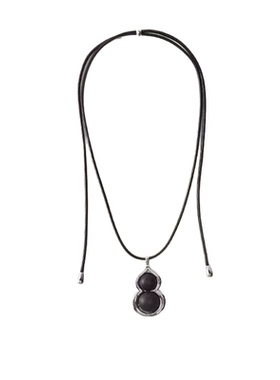 复古可调节黑色葫芦项链女