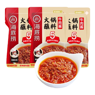 海底捞火锅蘸料牛肉酱烧烤烤肉蘸料袋装家用小包装多包组合下饭酱