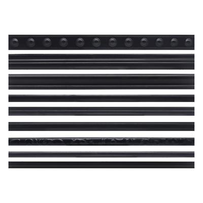 黑色卫生间腰线瓷砖欧姆线装饰条