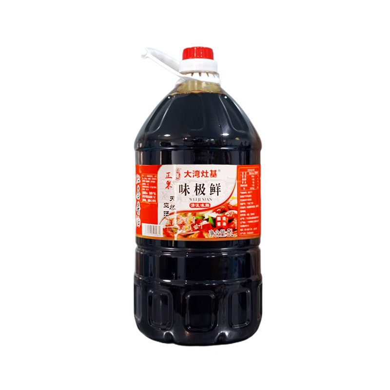 增城正果大湾灶基味极鲜5L炒菜蒸鱼凉拌提味增鲜酿造酱油生抽商用