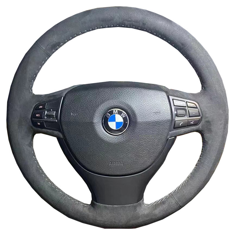 11-13-17款14宝马5系520li523i525/528/530方向盘套手缝535真皮12