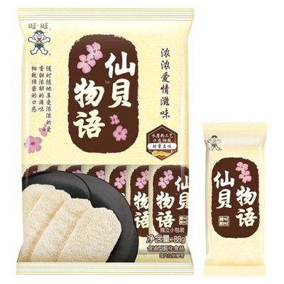 旺旺仙贝物语88g甜蜜豆味米饼