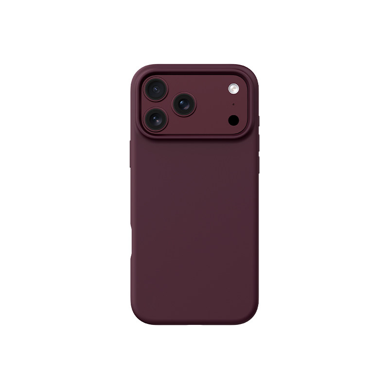 VOKAMO沃咔曼肤感硅胶系列适用苹果18promax手机壳款磁吸全包防摔iphone18Pro保护套液态高级感勃艮第红色ip