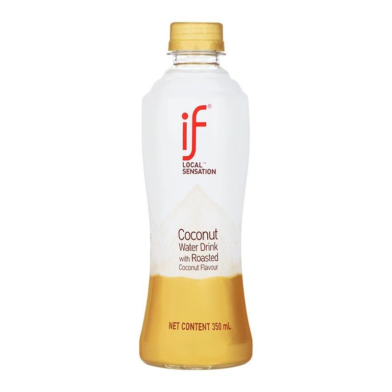 泰国原装进口if炭烤椰子味椰子水饮料350ml*24瓶整箱装0脂低糖