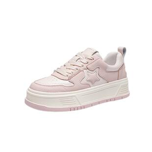 红蜻蜓星星板鞋夏季女鞋厚底增高运动鞋撞色透气小白鞋潮