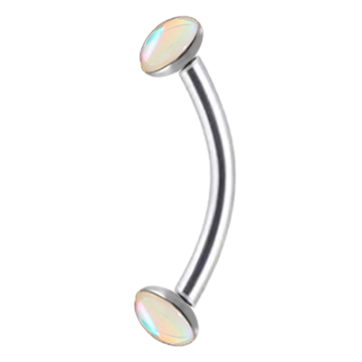 1.2mm细杆舌尖钉弯杆舌尖弯钉舌横钉横穿舌弯钉内螺纹钛合金饰品