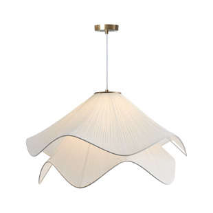 法式花瓣吊灯卧室灯客厅主灯高级感奶油风简约主卧儿童房餐厅灯具