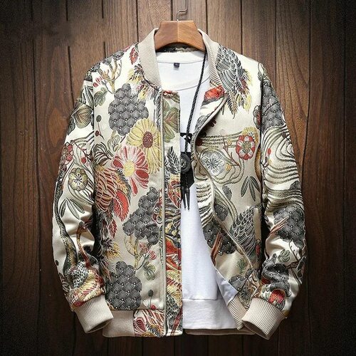 Z 82981 Crane Embroidered Jacket 仙鹤刺绣夹克 欧美跨境