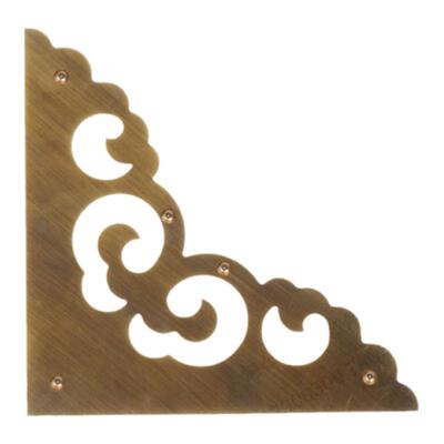 中式仿古大门如意全铜角花纯铜护角铜包边复古老式木门装饰铜角码