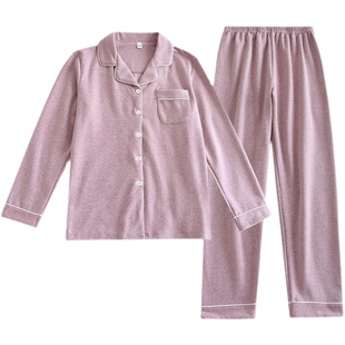 绚彩德绒睡衣男女士2022春秋新款情侣保暖日系简约长袖家居服套装