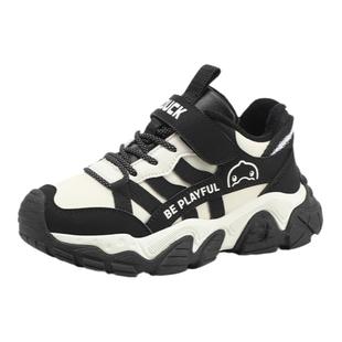 B.Duck小黄鸭童鞋男童运动鞋加绒二棉冬季新款儿童棉鞋户外鞋潮牌