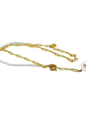 珍珠链条Aurozia珍珠不对称Y型链