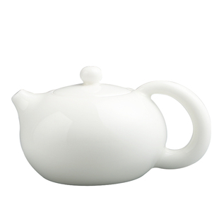 德化羊脂玉白瓷茶壶家用西施壶功夫茶具过滤单壶手工陶瓷壶泡茶器