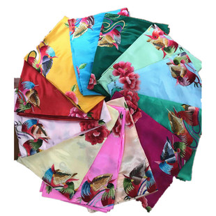 杭州真丝被面桑蚕丝软缎婚庆全棉被里结婚被套 鸳鸯戏水手工绣花