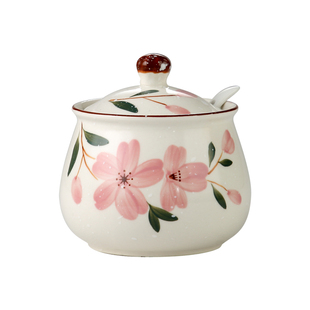 厨房调味品罐陶瓷调味料荤油调糖料罐子调料盒糖罐味精盐罐陶瓷糖