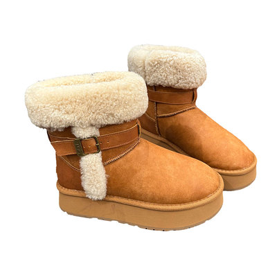 雪地靴女款厚底羊毛保暖棉鞋