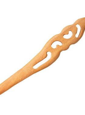 桃木发簪古风简约现代盘发头饰