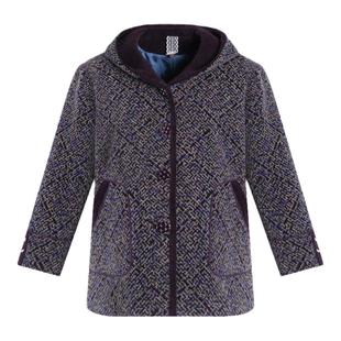 雅鹿妈妈冬季新款洋气水貂绒连帽保暖大衣中老年女装加棉毛呢外套