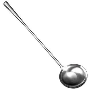 不锈钢炒勺加长柄汤勺分菜勺商用厨师炒菜勺厨房老式粥勺木柄勺子