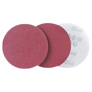 植绒砂纸4寸5寸厂家直销红砂自粘式木工圆形打磨抛光片圆盘砂纸