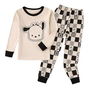 女大童睡衣套装春秋纯棉女童保暖秋衣秋裤薄款儿童女孩秋天家居服