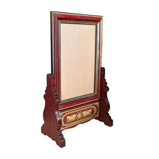 新中式高档木制相画框底座摆台老人肖像供奉装饰摆件祠堂庙堂瓷相