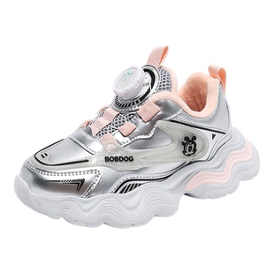 巴布豆童鞋女童二棉鞋2025年冬季新款加绒加厚儿童鞋子女孩运动鞋