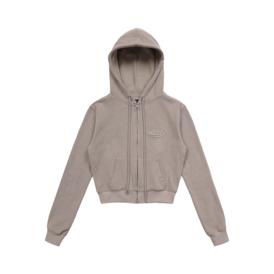 badblood烟草色双头拉链连帽卫衣