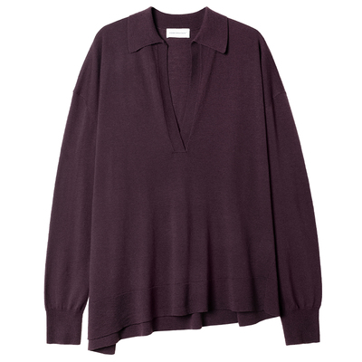 羊毛套头polo套头衫针织衫女