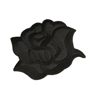 酒店台布桌布床单被套补丁贴花衣服熨烫修补贴白色布贴黑色玫瑰花