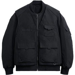 柜699！秋冬新品男装叠搭设计棉服夹克5320342 800宽松工装厚外套