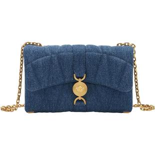 【季末优惠】VERSACE/范思哲 女士Kleio绗缝丹宁迷你包