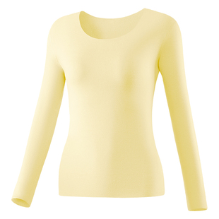 青子菁茶语衣秋冬季无痕茶多酚自发热保暖内衣秋衣打底内穿男女