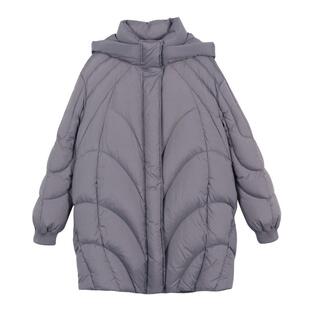 Jane express/简表达90%白鸭绒填充中长款修身羽绒服女式DYR43002