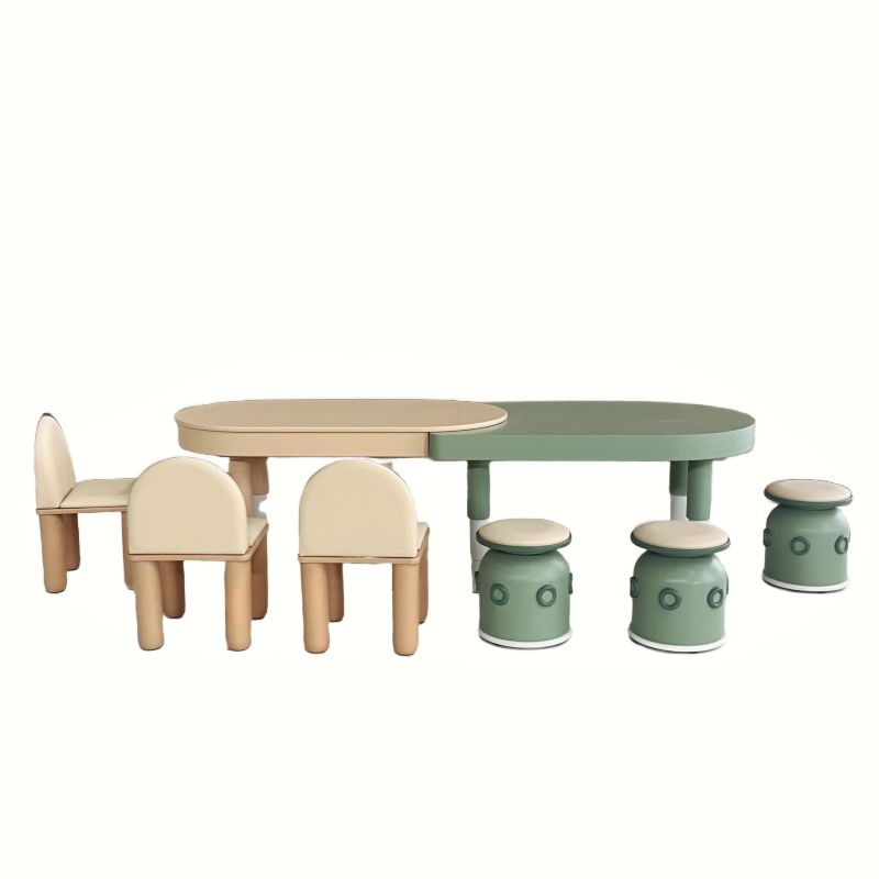 简约儿童手工桌餐桌学习桌椅套装