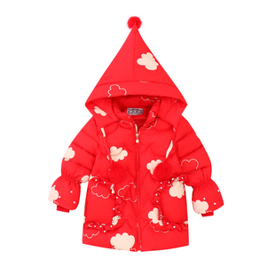 女童棉服2025新款小女孩冬装儿童中长款加厚羽绒棉袄洋气棉衣外套