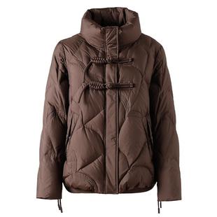 OSA欧莎红色新中式盘扣羽绒服轻薄鸭绒短外套女秋冬季2025年新款