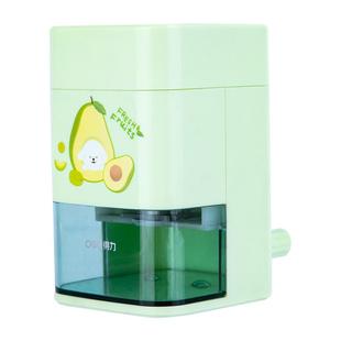 得力削笔机上部自动进笔削笔机透明色卷笔刀儿童手摇削笔手动削笔器小学生用削笔刀