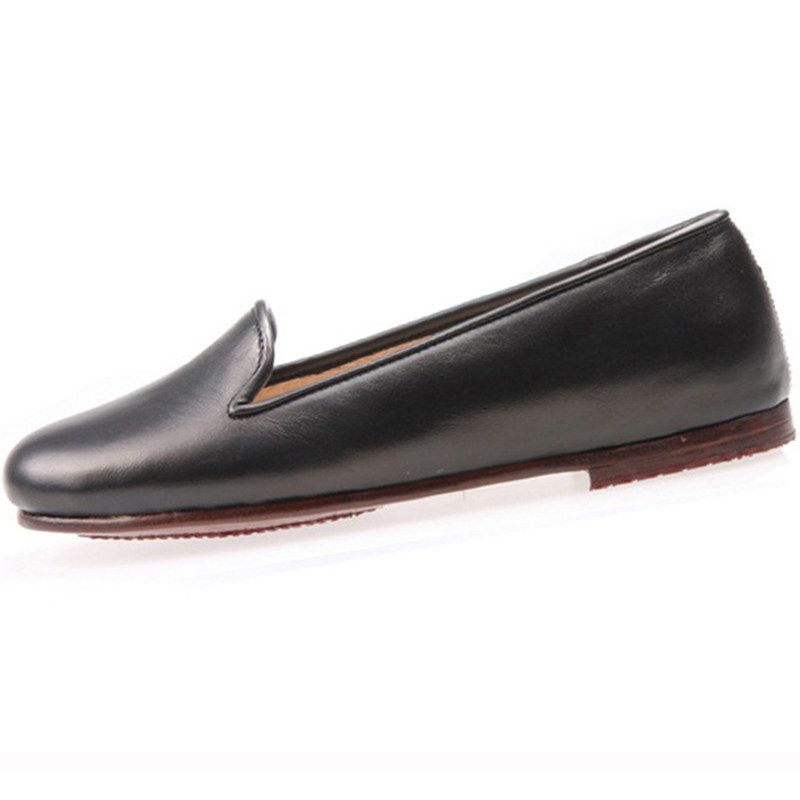 内联升布鞋女鞋老字号北京布鞋牛皮手工皮便镶芯小舌皮便鞋7240A